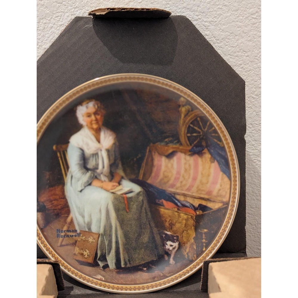 Norman Rockwell "Reminiscing in the Quiet" Collector Plate COA